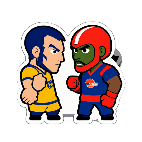 Autocollant inspiré des rivalités sportives