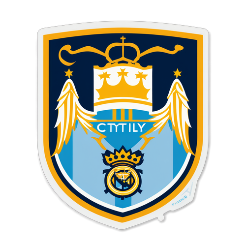 ¡Increíble! El Escudo de Manchester City con 'City' Elegante: Un Diseño que Deja Huella