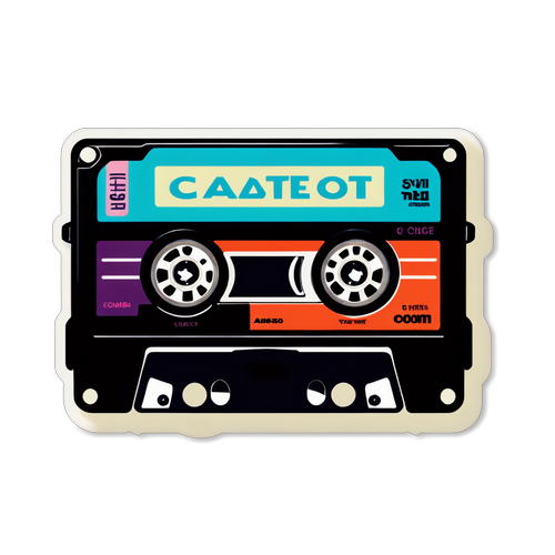 Unlock Your Nostalgia: The Vintage Cassette Tape Sticker That's Taking Over the Retro Scene!