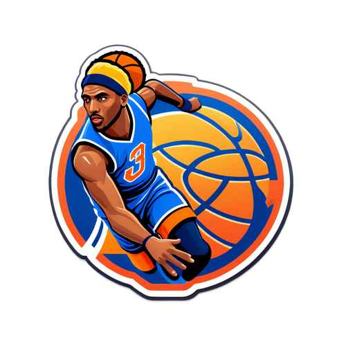 Sticker ng Basketball na may Tema ng Pacers at Knicks