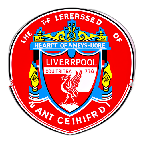 Liverpool-tema klistermærke med ikonisk Anfield-scene