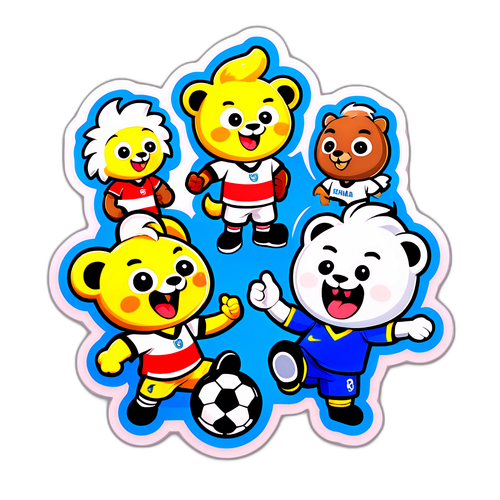 Adesivo com Mascotes dos Times da Paulista A2