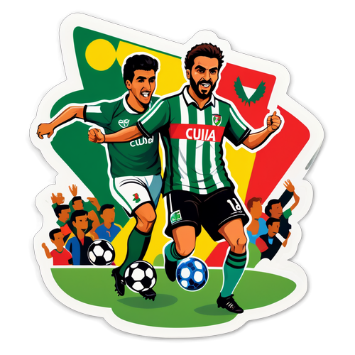 A Emoção da Vitória: Adesivo Vibrante de Cuiabá x Palestino que Captura a Paixão do Futebol!