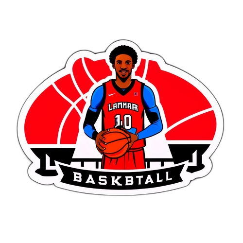 Lamar Basketball Sticker Design