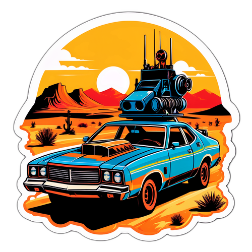 Στενσίλ Αυτοκινήτου από το Mad Max σε Έρημο