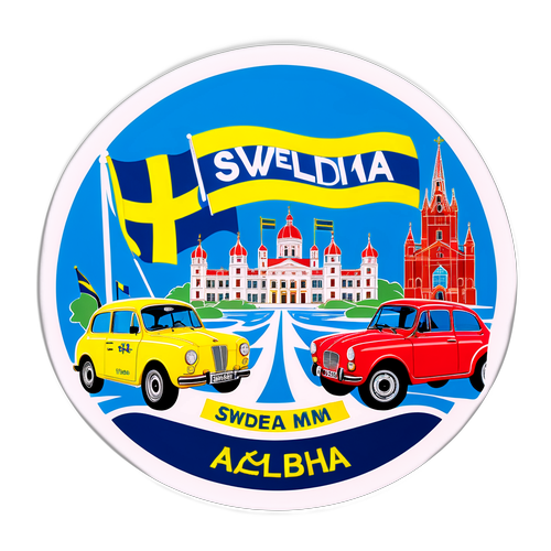 Sticker ya Landmark maarufu ya Uswidi