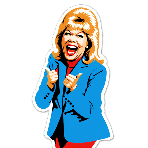 Humoristisk klistremerke av Loretta Swit
