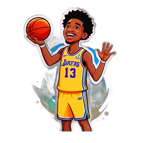 Masiglang Animation ng Isang Manlalaro ng Basketbol na Nagsasagawa ng Three-Pointer