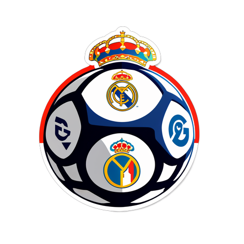 Ballon de football avec logos de Real Madrid et Osasuna