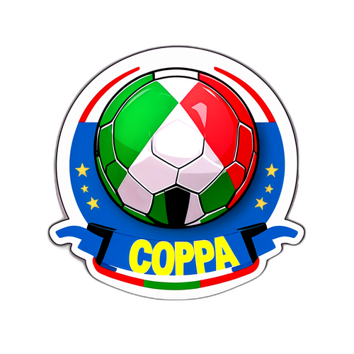 Balón de fútbol con cinta 'Coppa Italia'
