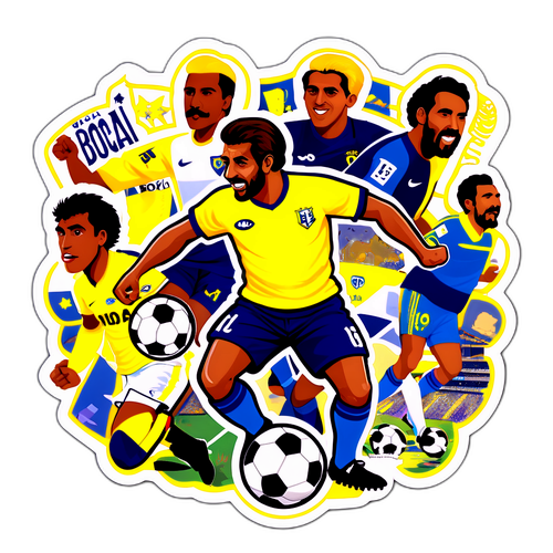 Nostalgischer Aufkleber zu Boca Juniors