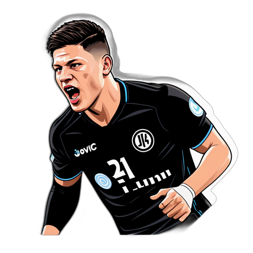 Εικονογράφηση του Luka Jovic σε δράση