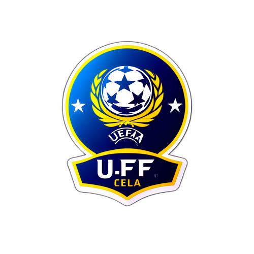 สติ๊กเกอร์โลโก้ UEFA TV ที่สวยงาม