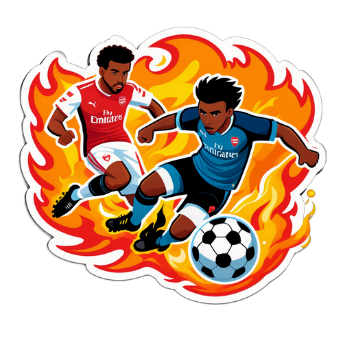 Κάρτα της ομάδας Άρσεναλ με Φλεγόμενο Ποδόσφαιρο