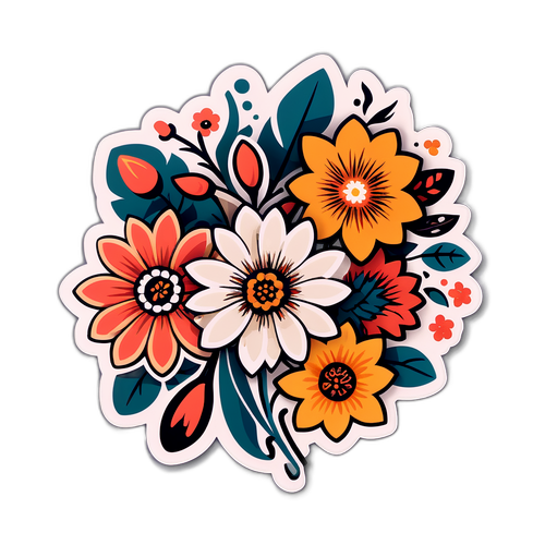 İlayda Alişan Estetik Güzelliğini Yansıtan Çiçekli Sticker