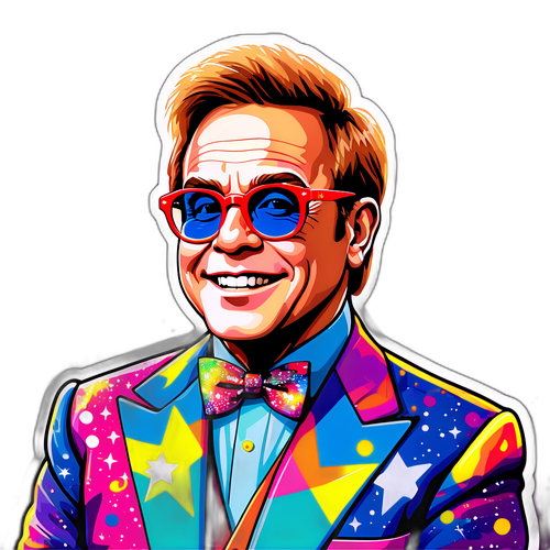 En kunstnerisk portrett av Elton John