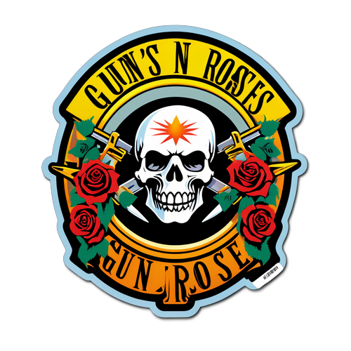 Guns N' Roses Retro-tyylinen Tarra