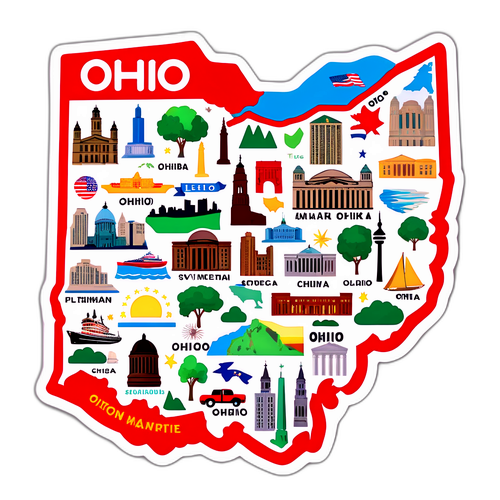 Adesivo Icônico de Ohio