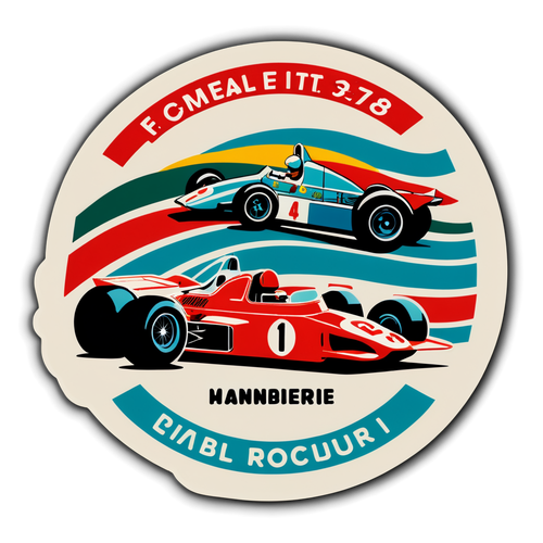Vintage Racing Sticker med F1 Historie