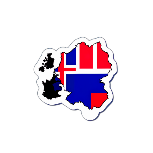 Hình dán bóng đá Iceland và Pháp