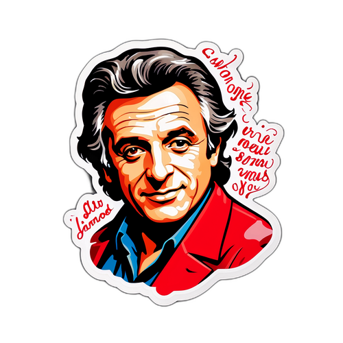 Sticker artistique inspiré par Michel Sardou