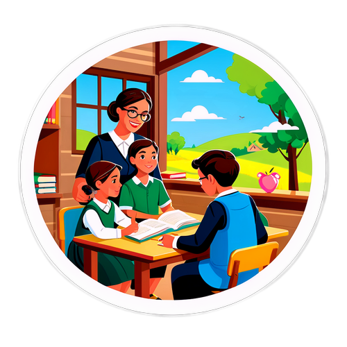 乡村课堂中的教师授课场景