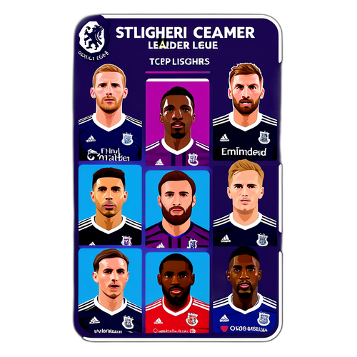 Info-Sticker Pemimpin dan Pencetak Gol Liga Premier Inggris