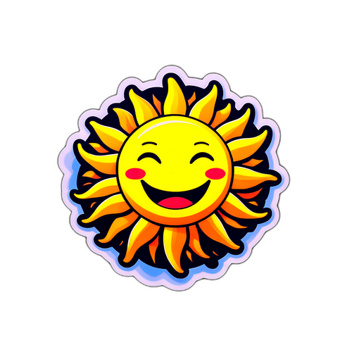 Минималистичное изображение солнца с улыбкой
