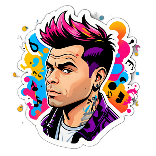 Crea un adesivo colorato di Fedez