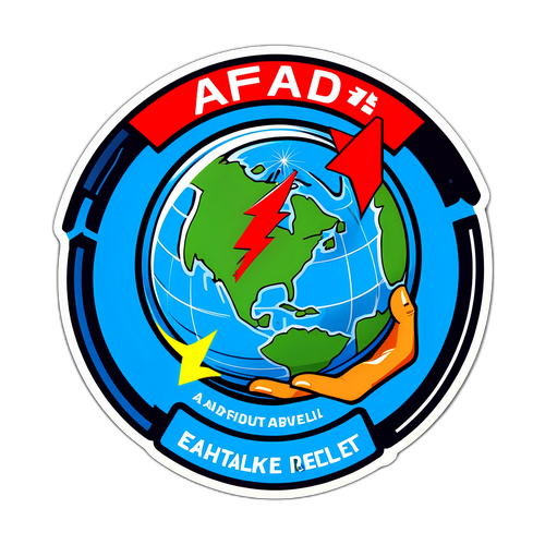 AFAD'ın Deprem ve Afet Yardım Çalışmaları Stickerı