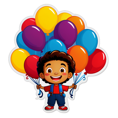 ¡Celebrando San Cayetano! La Sonrisa de un Niño que Ilumina la Fiesta con Globos y Alegría