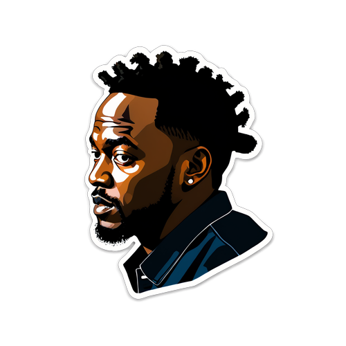 Silhouet van Kendrick Lamar met krachtige quote