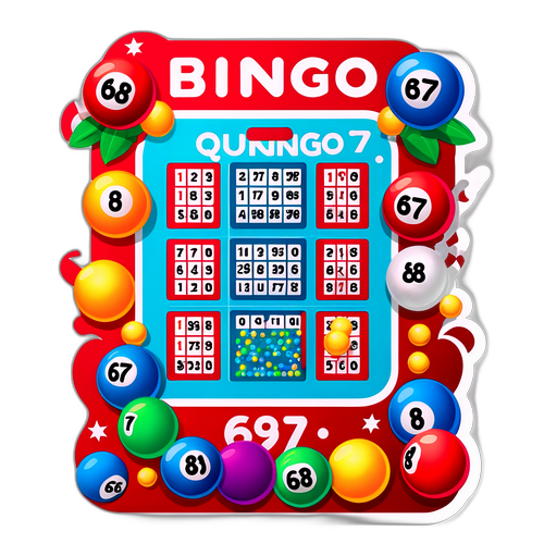 Adesivo de Bingo Divertido "Quina 6778"