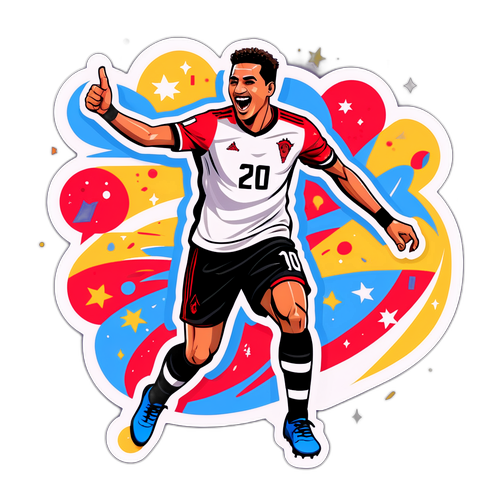 הוא חוגג גול בשמחה