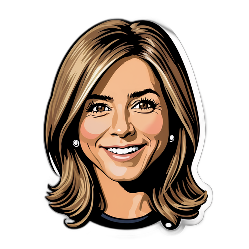Veselá karikatura Jennifer Aniston