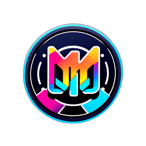 M4 online platform logó, digitális stílusban