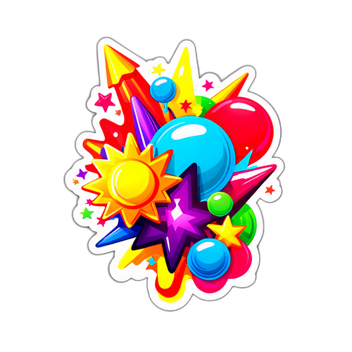 Autocollant Dynamique Festif