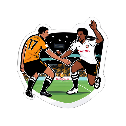 足球對抗場景：狼隊與阿森納的粉絲歡呼與標語設計