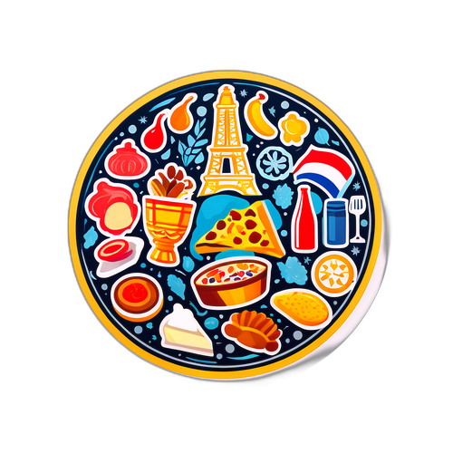 Design artistique du Franco Mass avec des motifs de culture française