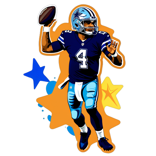 Unleashing Stardom: Dak Prescott Sparks the Cowboys' Glory in This Must-Have Sticker!