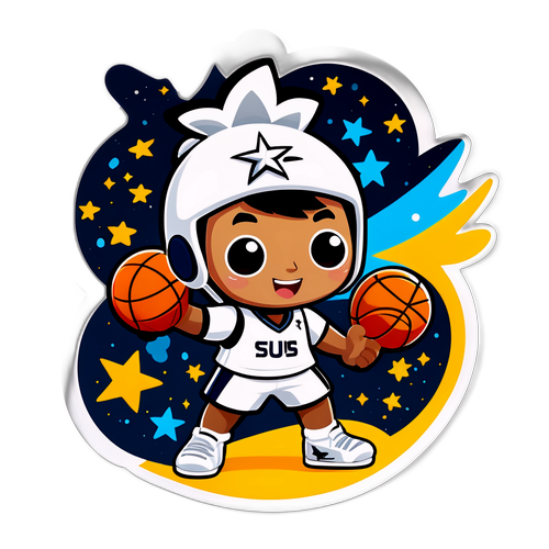 可愛的馬刺角色貼紙