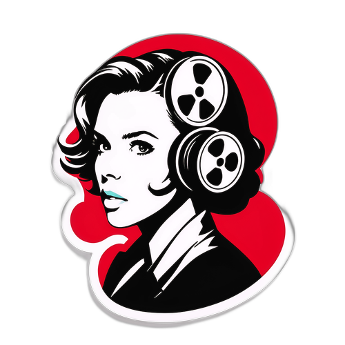 Minimalist Silhuett av Scarlett Johansson med Filmrull