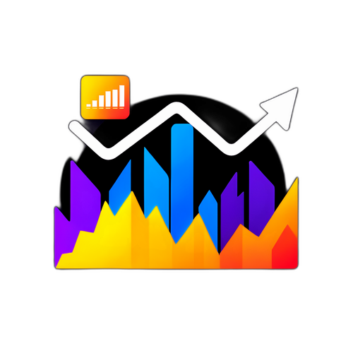 ייצוג מינימלי של מגמות מניות MSFT עם חיצים כלפי מעלה וגרפים פיננסיים