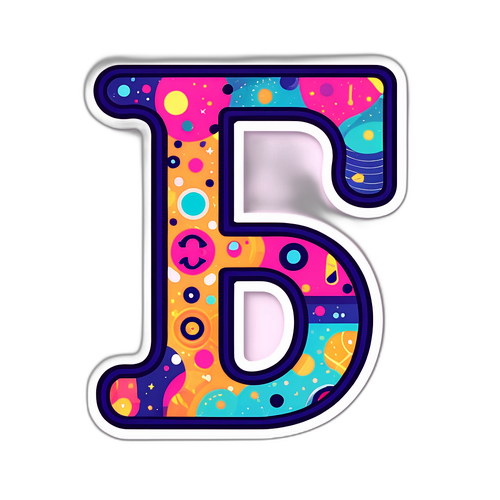 Masiglang Sticker ng Letrang 'M'