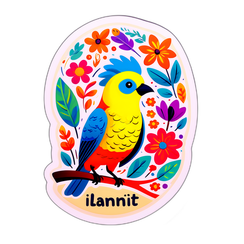 מדבקת אילנית צבעונית