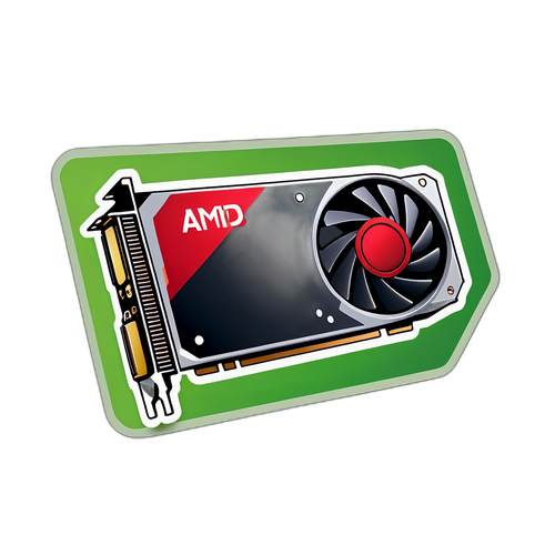 AMD 그래픽 카드 일러스트 스티커