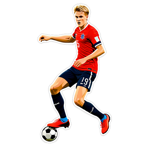 Martin Ødegaard i dribbling