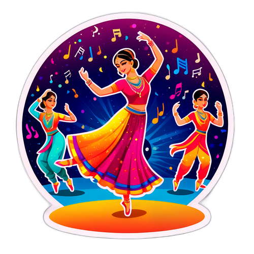 क्लासिक बॉलीवुड डांस पोज़Sticker