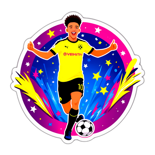 Stiker Sportif Jadon Sancho Merayakan Gol