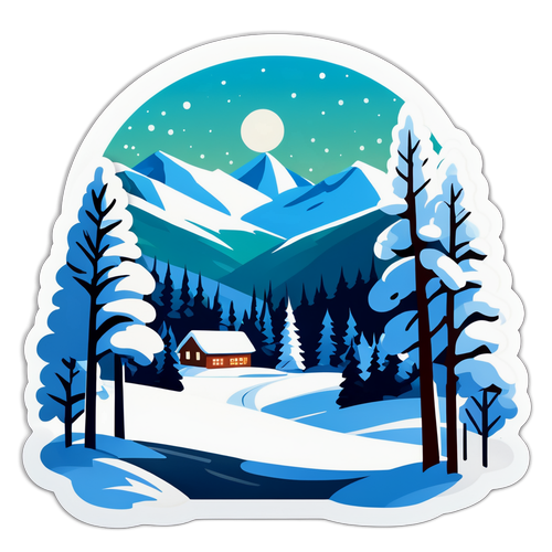 Спокійна зимова сцена в долинах